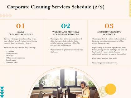 Corporate cleaning services schedule ppt gallery