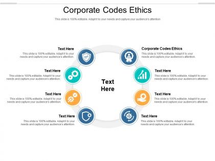 Corporate codes ethics ppt powerpoint presentation infographic template images cpb