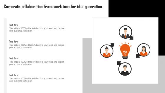 Corporate Collaboration Framework Icon For Idea Generation