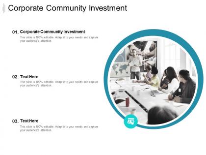 Corporate community investment ppt powerpoint presentation summary clipart images cpb