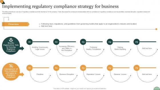 Corporate Compliance Strategy Implementing Regulatory Compliance Strategy For Business Strategy SS V