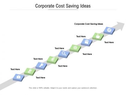 Corporate cost saving ideas ppt powerpoint presentation infographic template guide cpb