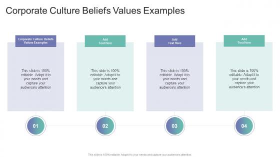 Corporate Culture Beliefs Values Examples In Powerpoint And Google Slides Cpb