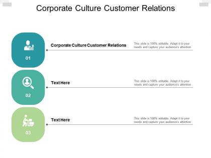 Corporate culture customer relations ppt powerpoint presentation smartart cpb