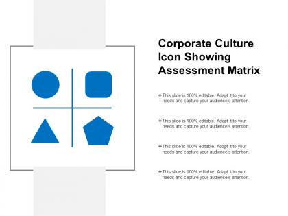 Corporate culture icon showing assessment matrix