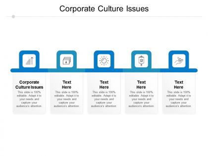 Corporate culture issues ppt powerpoint presentation layouts layouts cpb