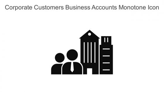 Corporate Customers Business Accounts Monotone Icon In Powerpoint Pptx Png And Editable Eps Format