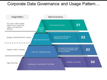 Corporate data governance and usage pattern pyramid