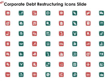 Corporate debt restructuring icons slide ppt powerpoint presentation show shapes