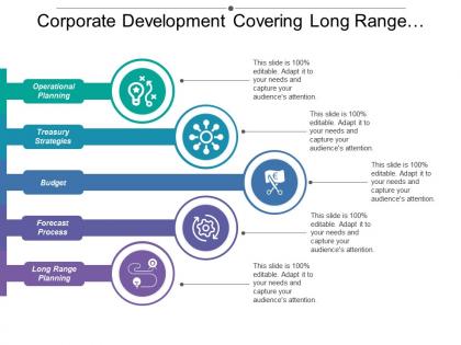 Corporate development covering long range planning budget strategies