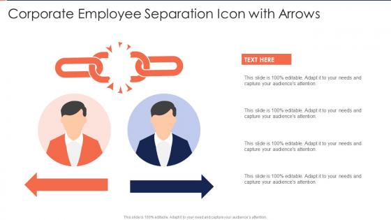 Corporate Employee Separation Icon With Arrows