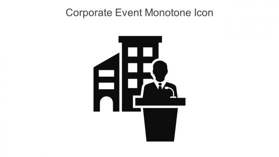 Corporate Event Monotone Icon In Powerpoint Pptx Png And Editable Eps Format