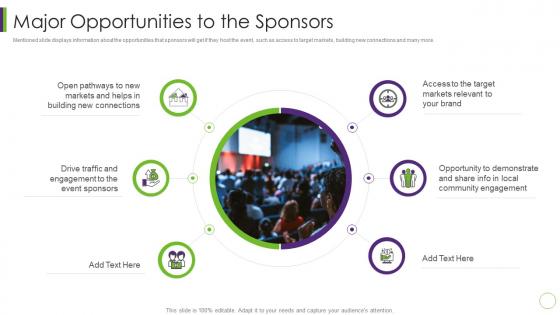 Corporate event sponsorship pitch deck major opportunities to the sponsors