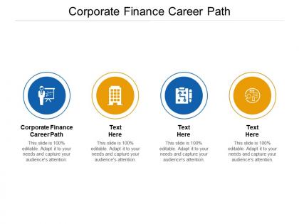 Corporate finance career path ppt powerpoint presentation summary infographics cpb