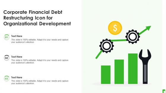 Corporate Financial Debt Restructuring Icon For Organizational Development