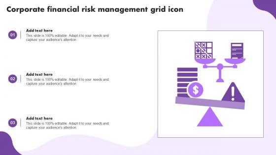 Corporate Financial Risk Management Grid Icon