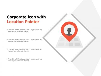 Corporate icon with location pointer