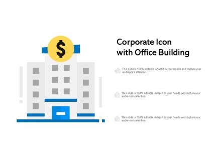 Corporate icon with office building