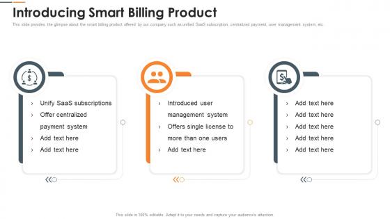 Corporate Introducing Smart Billing Product Ppt Powerpoint Presentation File Icons