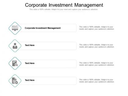 Corporate investment management ppt powerpoint presentation show outfit cpb