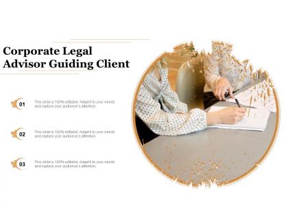 Corporate legal advisor guiding client