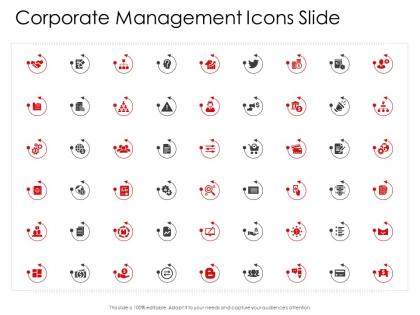 Corporate management corporate management icons slide ppt mockup