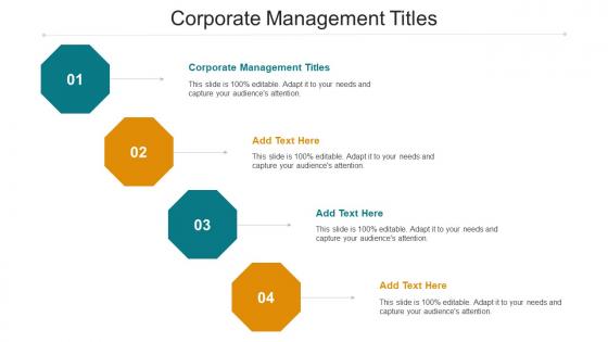 Corporate Management Titles Ppt Powerpoint Presentation Portfolio Clipart Cpb