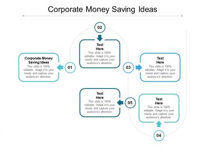 Corporate money saving ideas ppt powerpoint presentation file graphics download cpb