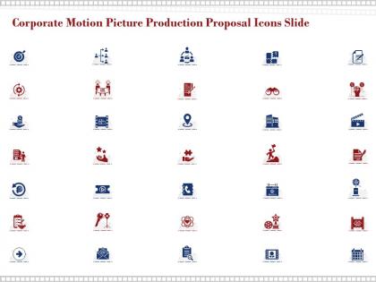 Corporate motion picture production proposal icons slide ppt powerpoint presentation deck
