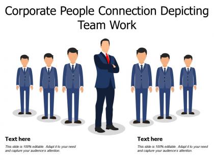 Corporate people connection depicting team work