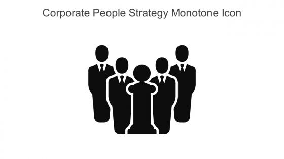 Corporate People Strategy Monotone Icon In Powerpoint Pptx Png And Editable Eps Format