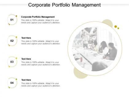 Corporate portfolio management ppt powerpoint presentation icon gridlines cpb