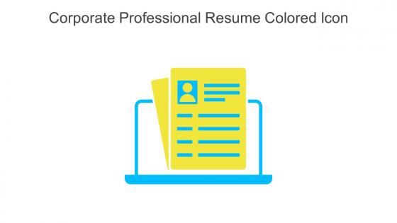 Corporate Professional Resume Colored Icon In Powerpoint Pptx Png And Editable Eps Format