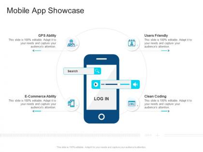 Corporate profiling mobile app showcase ppt clipart