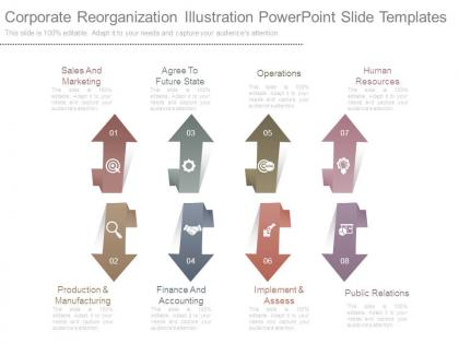 Corporate reorganization illustration powerpoint slide templates