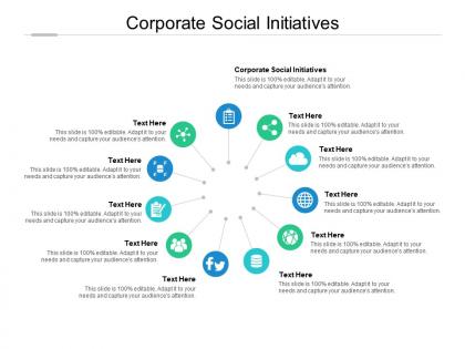 Corporate social initiatives ppt powerpoint presentation slides design templates cpb
