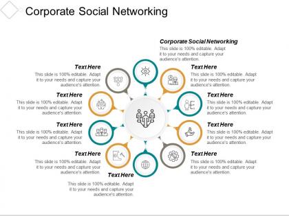 Corporate social networking ppt powerpoint presentation ideas influencers cpb