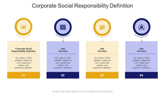 Corporate Social Responsibility Definition In Powerpoint And Google Slides Cpb