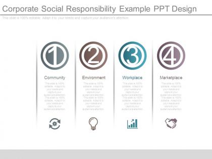 Corporate social responsibility example ppt design