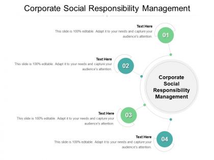 Corporate social responsibility management ppt powerpoint presentation inspiration cpb