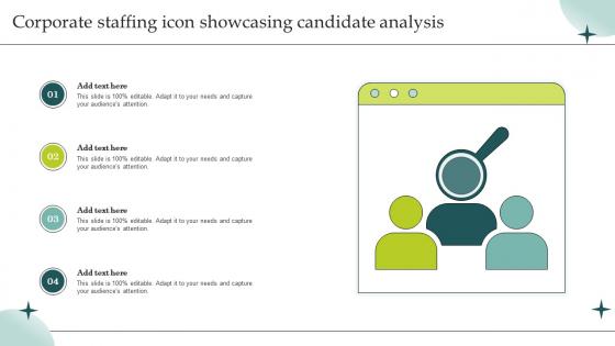 Corporate Staffing Icon Showcasing Candidate Analysis