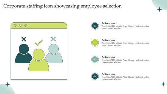 Corporate Staffing Icon Showcasing Employee Selection