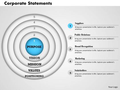 Corporate statement powerpoint presentation slide template