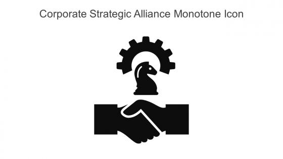Corporate Strategic Alliance Monotone Icon In Powerpoint Pptx Png And Editable Eps Format