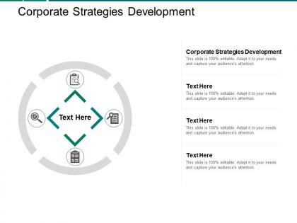 Corporate strategies development ppt powerpoint presentation model example topics cpb
