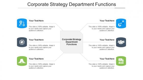 Corporate Strategy Department Functions Ppt Powerpoint Presentation Gallery Topics Cpb