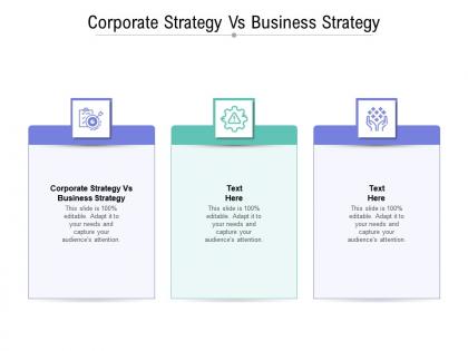 Corporate strategy vs business strategy ppt powerpoint presentation layouts cpb