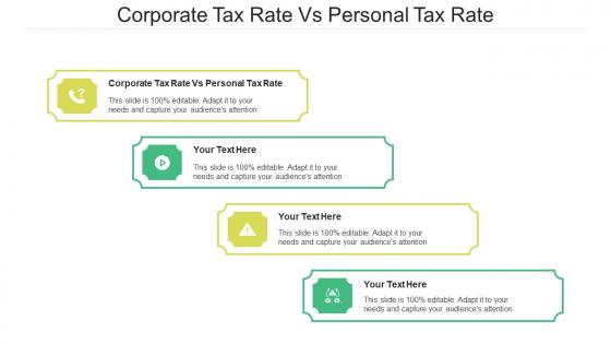 Corporate tax rate vs personal tax rate ppt powerpoint presentation file gallery cpb