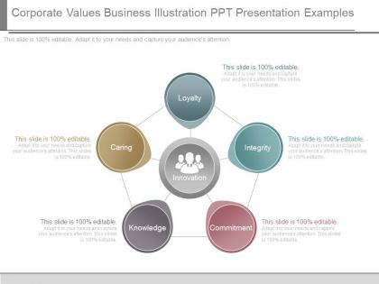 Corporate values business illustration ppt presentation examples