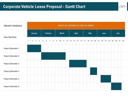 Corporate vehicle lease proposal gantt chart ppt infographics
